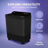 Haier 10 Kg Semi Automatic Top Load Washing Machine, HTW100-178BKN1 ( Grey )