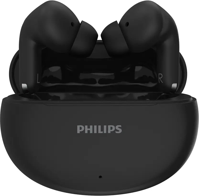 PHILIPS TAT1269BK In-Ear Earbuds, 13mm Drivers, 40H, IPX5, BT 5.4, Touch/Voice Controls Bluetooth