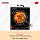 Pigeon 1800 W Induction Cooktop Push Button (Black, Favourite)