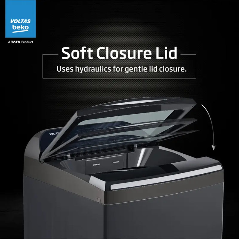 Voltas Beko, A Tata Product 11 Kg 5 Star Fully-Automatic Top Loading Washing Machine (WTL1106UEAH / OBS3060, Dark Grey, Inbuilt Heater)