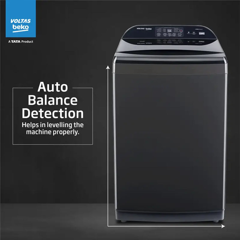 Voltas Beko, A Tata Product 11 Kg 5 Star Fully-Automatic Top Loading Washing Machine (WTL1106UEAH / OBS3060, Dark Grey, Inbuilt Heater)