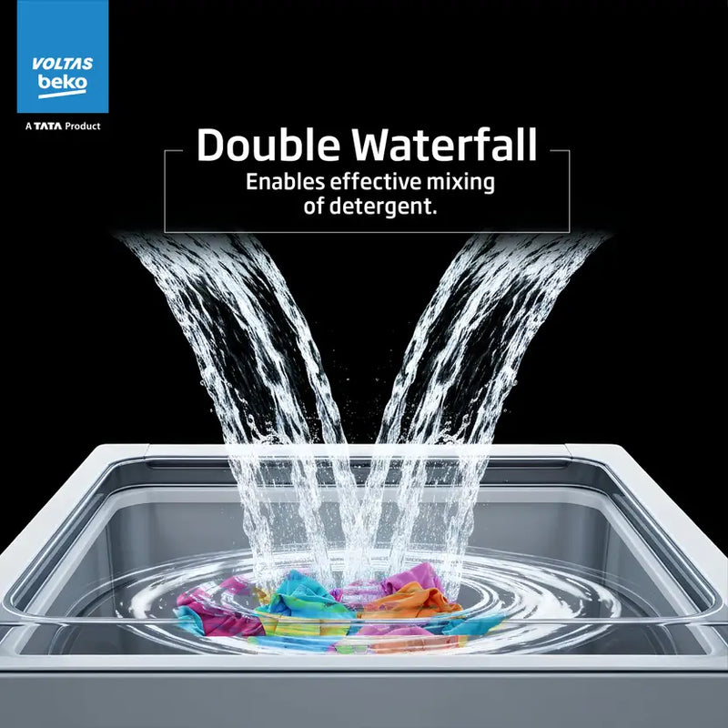 Voltas Beko, A Tata Product 11 Kg 5 Star Fully-Automatic Top Loading Washing Machine (WTL1106UEAH / OBS3060, Dark Grey, Inbuilt Heater)