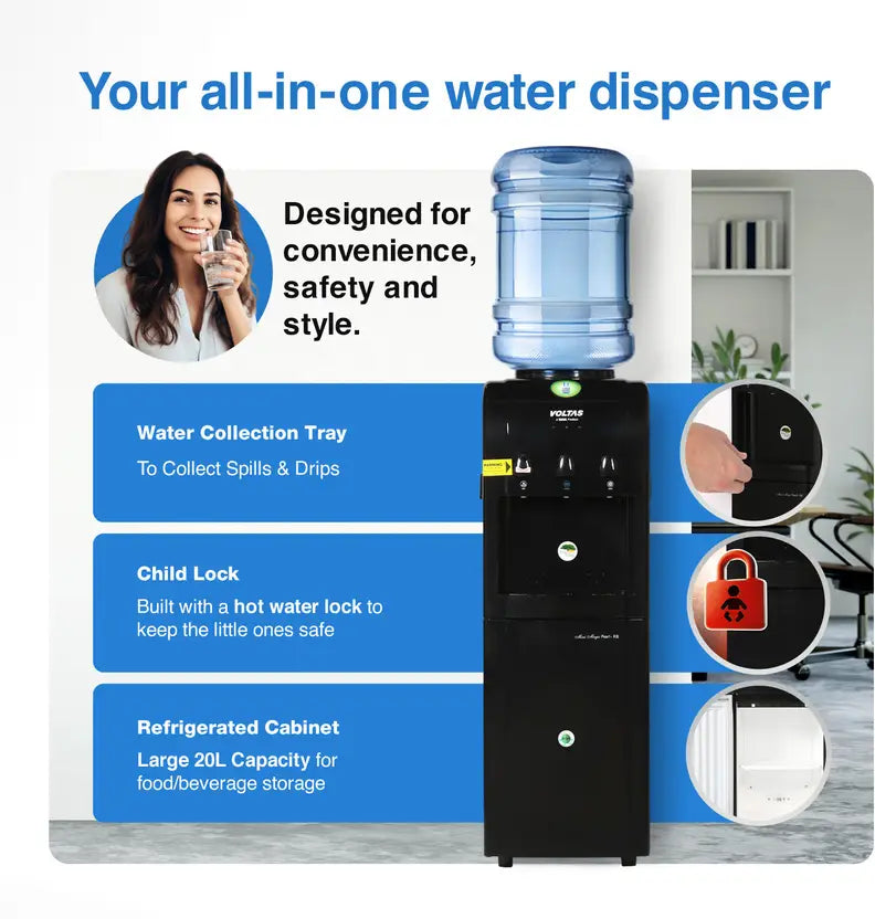 Voltas WD MINIMAGIC PEARL RB Water Dispenser – Hot, Cold & Normal ...