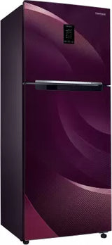 SAMSUNG 301 L Frost Free Double Door 2 Star Convertible Refrigerator (Rythmic Twirl Red, RT34C45224R/HL)