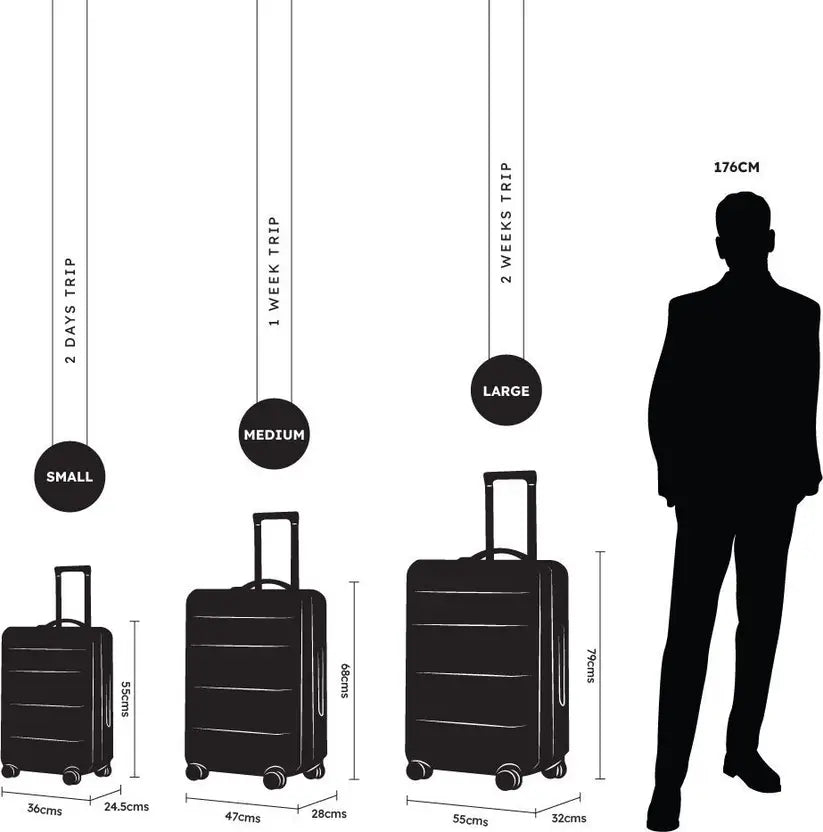 Kamiliant By American Tourister Hard Body Set Of 3 Luggage 4 Wheels - Kam Kiza Sp 3Pcset -Black - Black