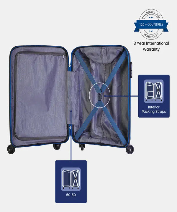 American Tourister Small Cabin Suitcase (55 Cm) 4 Wheels - Amt Brandon Sp 55Cm-Blue - Blue