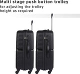 Safari Hard Body Set Of 2 Luggage 4 Wheels - Eclipse Set 4W - Black, Silver
