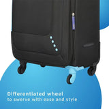 Safari Small Cabin Suitcase (57 Cm) 4 Wheels - Star 55 4W - Black