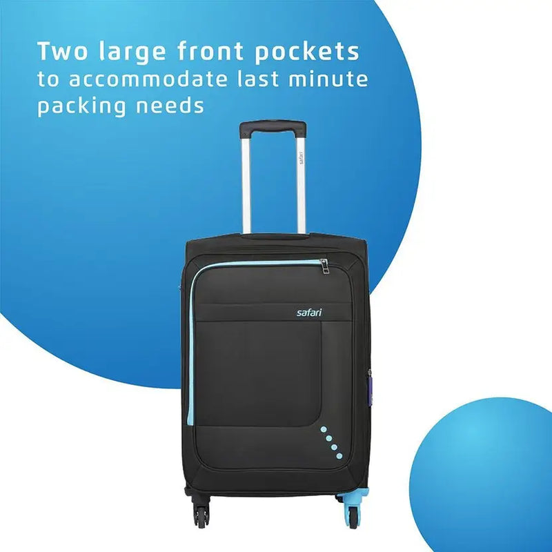 Safari Small Cabin Suitcase (57 Cm) 4 Wheels - Star 55 4W - Black