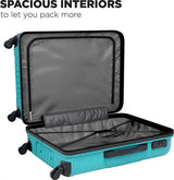 Safari Hard Body Set Of 3 Luggage 4 Wheels - Magnum Zeno 3P Set 4W - Teal