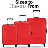 Kamiliant By American Tourister Hard Body Set Of 3 Luggage 4 Wheels - Triprism Spinner 3Pc Set Red - Red