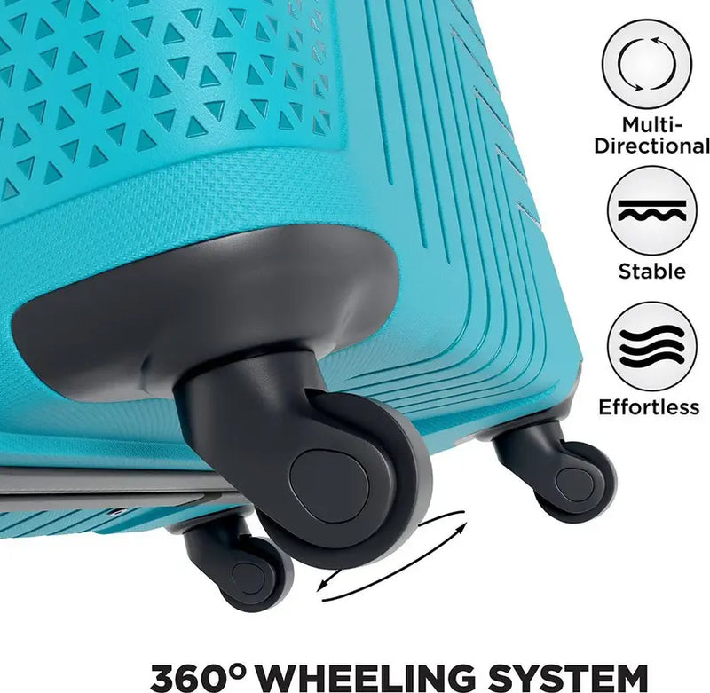 Safari Hard Body Set Of 3 Luggage 4 Wheels - Magnum Zeno 3P Set 4W - Teal