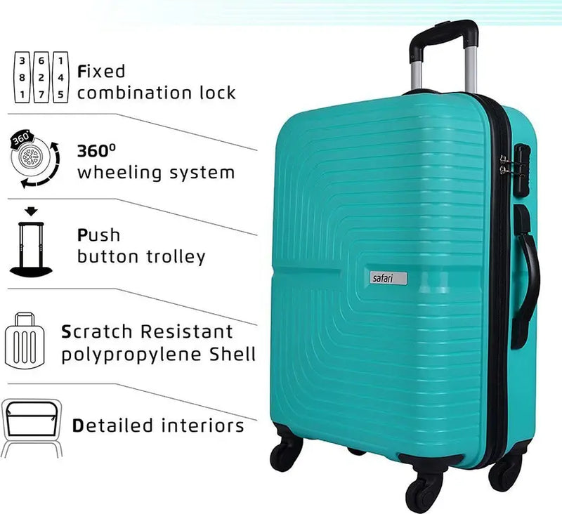 Safari Large Check-In Suitcase (75 Cm) 4 Wheels - Eclipse 75 - Teal