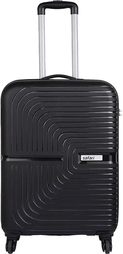Safari Small Cabin Suitcase (55 Cm) 4 Wheels - Eclipse 55 - Black, Silver