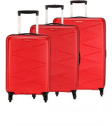 Kamiliant By American Tourister Hard Body Set Of 3 Luggage 4 Wheels - Triprism Spinner 3Pc Set Red - Red