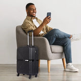 Safari Small Cabin Suitcase (55 Cm) 4 Wheels - Eclipse 55 - Black, Silver