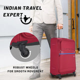 Aristocrat Large Check-In Suitcase (79 Cm) 4 Wheels - 79 - Trolley Bag - Red