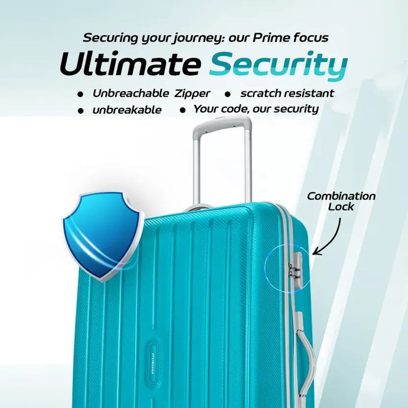 Aristocrat Medium Check-In Suitcase (65 Cm) 4 Wheels - Photon 65 - Hardbody Trolley Bag - Teal