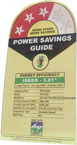 Voltas 1.5 Ton 3 Star Split Inverter AC (183V VECTRA ZEN GOLD(4503764), White, Gold)