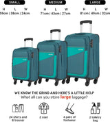 Magnum Large Check-In Suitcase (71 Cm) 4 Wheels - Cliff - Teal