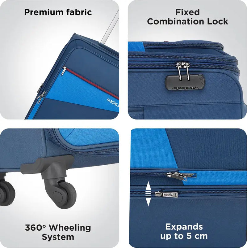 Magnum Large Check-In Suitcase (78 Cm) 4 Wheels - Cliff - Teal