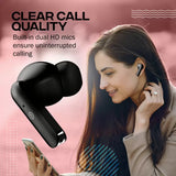 PTron Basspods P81 TWS Earbuds, 32H Playtime, Deep Bass, Stereo Calls, BT5.1, Type-C Bluetooth Headset  (Black, In the Ear)