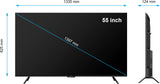 Metz Frameless 138 cm (55 inch) Ultra HD (4K) LED Smart Google TV with 30W Sound Output, Dolby Audio, HDR 10, HLG, Micro Border Design, 32GB Storage, Eye Care Technology (55G425E)