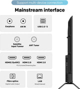 Metz Frameless 138 cm (55 inch) Ultra HD (4K) LED Smart Google TV with 30W Sound Output, Dolby Audio, HDR 10, HLG, Micro Border Design, 32GB Storage, Eye Care Technology (55G425E)