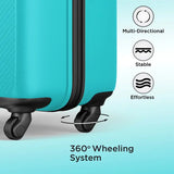 Safari Medium Check-In Suitcase (66 Cm) 4 Wheels - Magnum Fury 66 - Teal