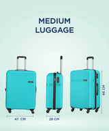 Safari Medium Check-In Suitcase (66 Cm) 4 Wheels - Magnum Fury 66 - Teal