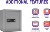 Godrej Security Solutions Forte Pro 40 Litres Digital Electronic Safe Locker for Home & Office with Motorized Locking Mechanism (Light Grey)