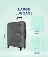 Safari Large Check-In Suitcase (75 Cm) 4 Wheels - Zeno 75 - Grey