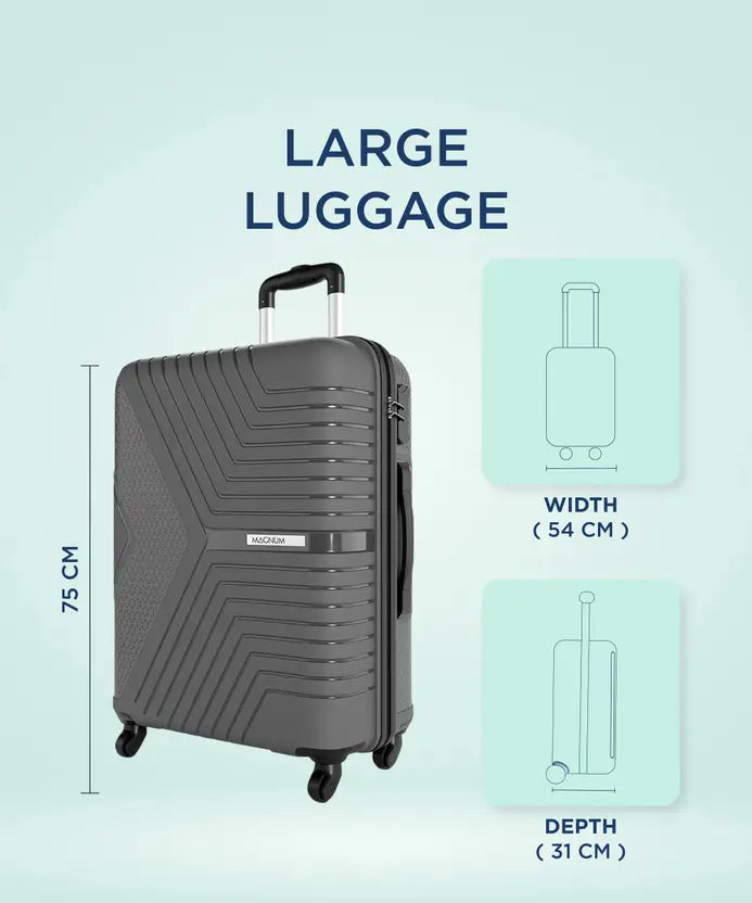 Safari Large Check-In Suitcase (75 Cm) 4 Wheels - Zeno 75 - Grey