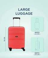 American Tourister Large Check-In Suitcase (75 Cm) 4 Wheels - Amt Brandon Sp 75Cm-Red