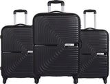 Safari Hard Body Set Of 2 Luggage 4 Wheels - Eclipse Set 4W - Black, Silver