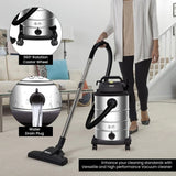 Inalsa MasterVac 42|Blower Function|1700W|42ltr|28 kPa Suction|Heavy Duty Wet & Dry Vacuum Cleaner (Black/Silver)
