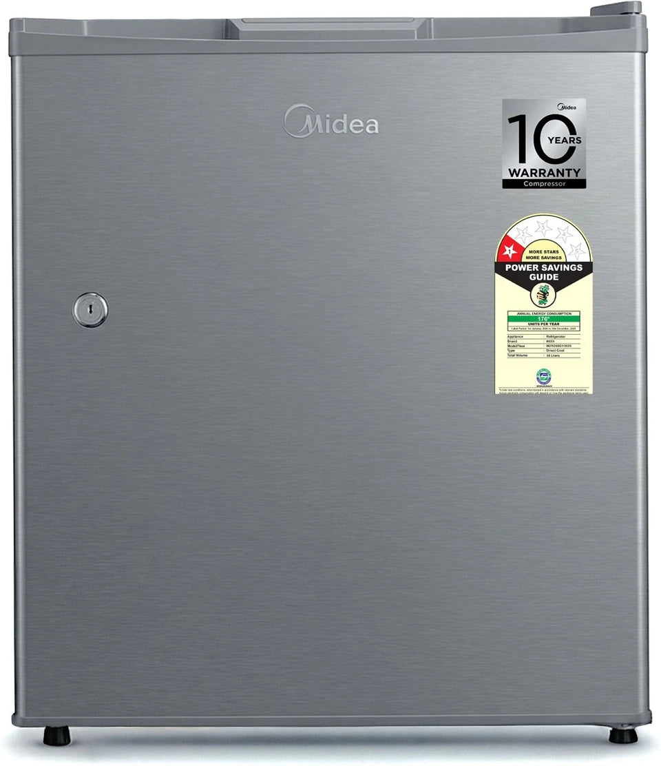 Midea, 50 L, Direct Cool Ref, 2 Star, Silver, MDRD50D2HLSS