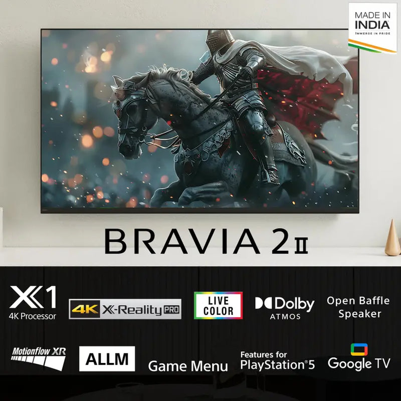 Sony 139 cm (55 inches) BRAVIA 2 4K Ultra HD Smart LED Google TV K-55S25BM2 (Black)