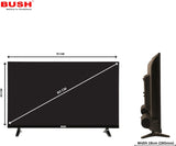 Bush QLED 108 cm (43 inch) Full HD LED Smart Android Based TV 2025 Edition with Remote, Frameless Design and Free to Air channel movie box and Sound bar (QLED-43) BB4300S PRO