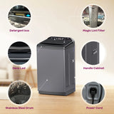 Godrej Smart Choice 10 Kg 5 Star, AI Tech, Inbuilt Heater, Fills Tub at ~0 Water Pressure, Steel Drum Fully Automatic Top Load Washing Machine (WTEON ADA 10 5.0 FEFH GLGR, Glacial Grey)