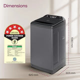 Godrej Smart Choice 10 Kg 5 Star, AI Tech, Inbuilt Heater, Fills Tub at ~0 Water Pressure, Steel Drum Fully Automatic Top Load Washing Machine (WTEON ADA 10 5.0 FEFH GLGR, Glacial Grey)