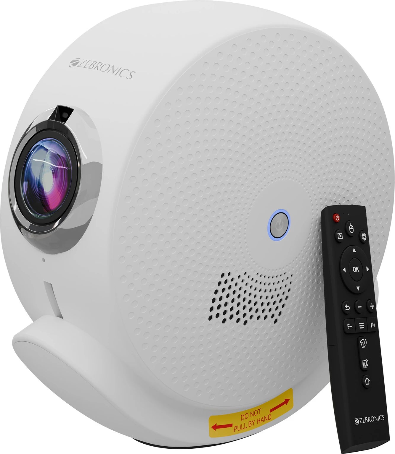 Zebronics Android Smart Projector, 4K UHD Support, 12000 Lumens, 250" Screen, 90° Tiltable, Auto Focus & Keystone, OTT Apps (Netflix, Prime, Hotstar), BT v5.4, HDMI, Miracast, WiFi (PixaPlay 38)