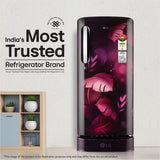 LG 185 L, 5 Star, Smart Inverter, Direct Cool Single Door Refrigerator (GLD1956ZAPI, Purple Ilan, Fit Max Chiller Tray, Base stand with Drawer & Runs on Home Inverter)