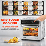 INALSA Crisp Pro 24 Air Fryer Oven 24 Litre 1700W|Digital Display|16 Preset Functions|Rotisserie,OTG,Convection Oven|220°C Max Temp|Oil-Free Cooking|With Crumb Tray, Skewer Rods & More