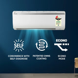 Daikin 0.9 Ton 2 Star Split AC, PM 2.5 Filter,Fixed Speed,ODU RQ30XV16VBA IDU FTQ30XV16VBA