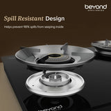 Beyond Appliances Quantum Pro 4 Burner | Gas Saver Stove | 5 Star Energy Rated | Auto Ignition | 77% Energy Efficient| Full Brass burners | LPG & PNG | ISI & LERC Certified