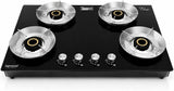 Beyond Appliances Quantum Pro 4 Burner | Gas Saver Stove | 5 Star Energy Rated | Auto Ignition | 77% Energy Efficient| Full Brass burners | LPG & PNG | ISI & LERC Certified