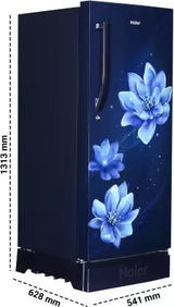 Haier 190 L Direct Cool Single Door 5 Star Refrigerator with Base Drawer with ,Large Storage Space1 Hour Icing Technology (Marine Peony, HED-205MFB-P)