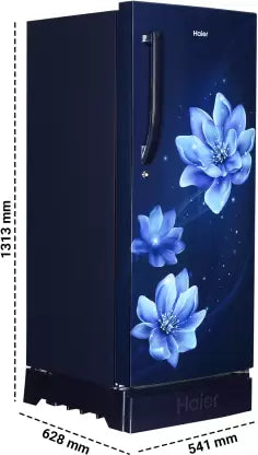 Haier 190 L Direct Cool Single Door 5 Star Refrigerator with Base Drawer with ,Large Storage Space1 Hour Icing Technology (Marine Peony, HED-205MFB-P)