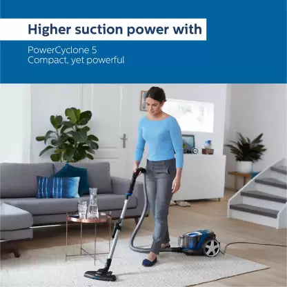 PHILIPS FC9352/01 (883935201280) Bagless Dry Vacuum Cleaner with Powerful Suction,Turbo Brush